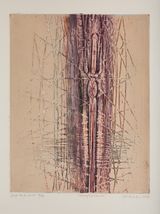 Praying Woman by Krishna Reddy contemporary artwork works on paper print