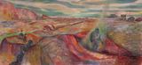 Vermillion Sands by Jill Mulleady contemporary artwork painting works on paper