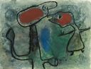 Deux personnages by Joan Miro contemporary artwork Works on Paper