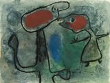 Deux personnages by Joan Miro contemporary artwork works on paper