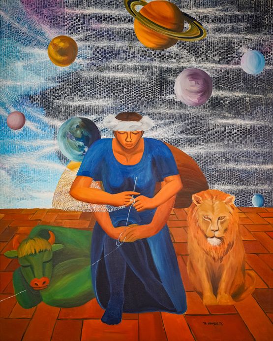 The Universe through Knitting by Jung Kangja contemporary artwork Painting