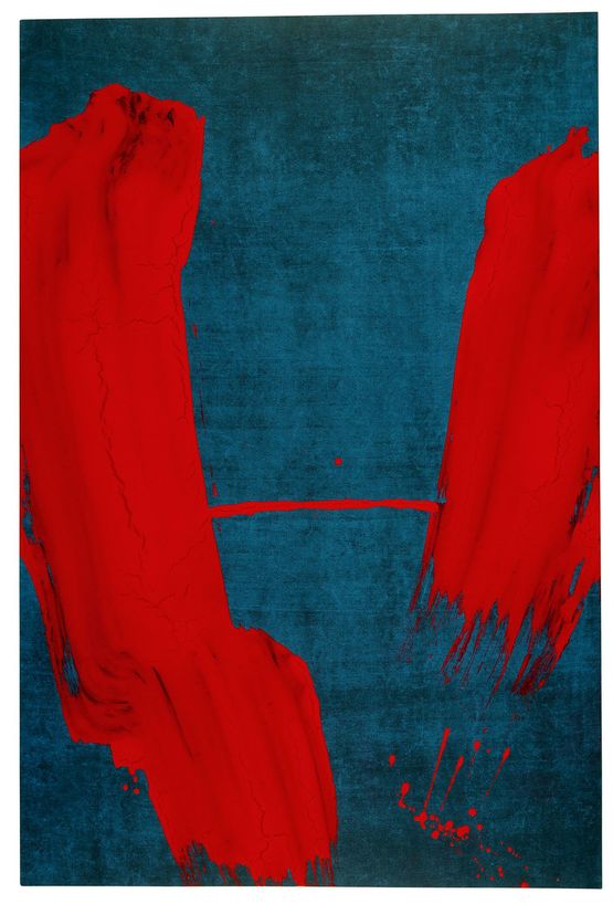 Paysage Hommage a Giotto by Fabienne Verdier contemporary artwork Painting