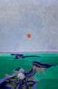 Wish you were here Red Sun by Tess Dumon contemporary artwork Painting