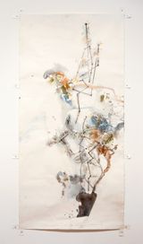 The Power of Movement in Plants - Dioscorides Yam with Darwins Diagram by John Wolseley contemporary artwork painting
