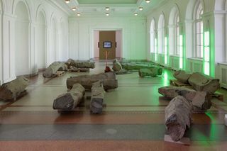 Contemporary art exhibition Joseph Beuys Works from the Nationalgalerie Collection at Hamburger Bahnhof Berlin Germany