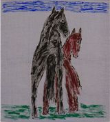 Animal Husbandry by Jenny Watson contemporary artwork painting textile