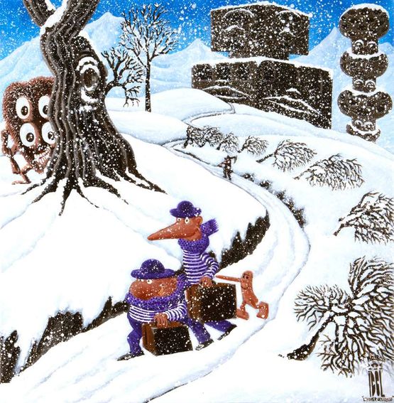 LHIVER DES IDOLES by Herve Di Rosa contemporary artwork Painting