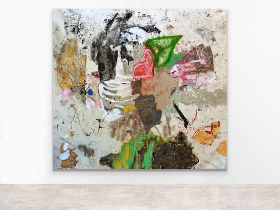 a dog can walk himself by Sebastian Silva contemporary artwork Painting