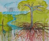Riverside by Fabrice Hyber contemporary artwork painting