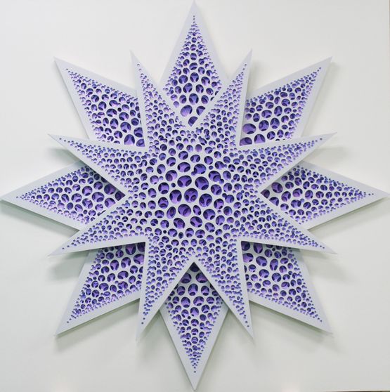 Flat Structure Star Purple by Kim Jaeil contemporary artwork Painting
