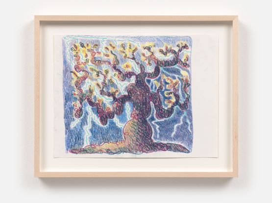 untitled pastel study for Holy Smokes III by Eleanor Swordy contemporary artwork Works on Paper
