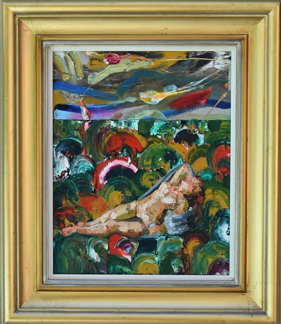 Figure in a Landscape ll by Frans Smit contemporary artwork Painting