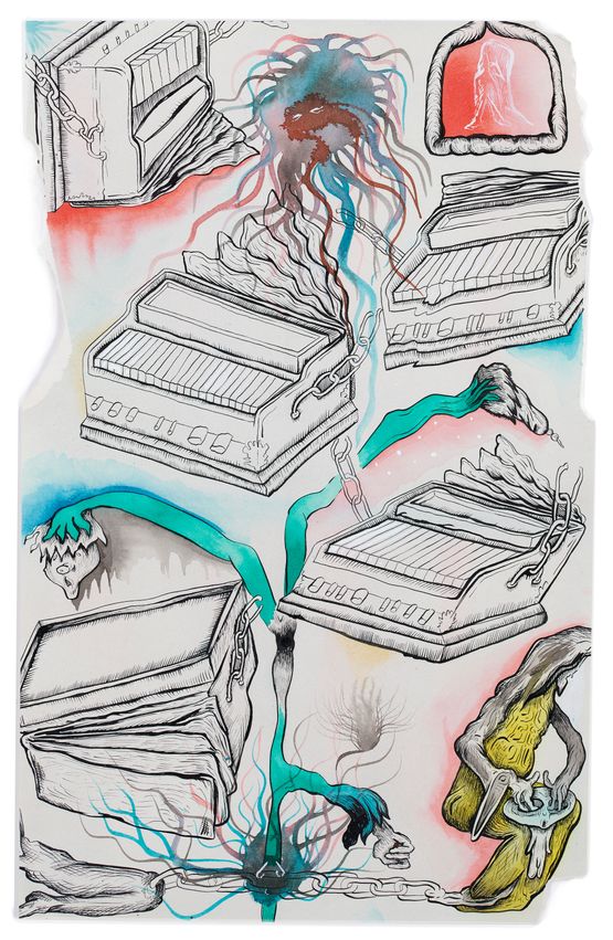 Harmoniums by Hardeep Pandhal contemporary artwork Painting