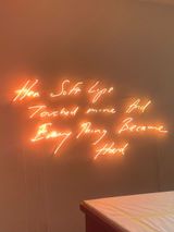 Her soft lips touched mine and everything became hard by Tracey Emin contemporary artwork sculpture