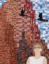 Look Out by Adrienne Doig contemporary artwork painting textile