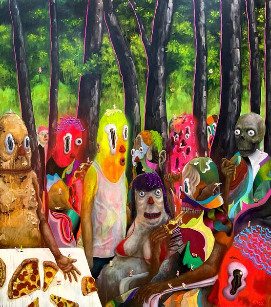 A Celebration for No Reason by Bjorn Calleja contemporary artwork Painting