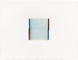 Cobalt Azure  Transparent Orange by Callum Innes contemporary artwork painting works on paper