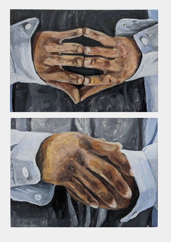 Just Your Hands after the Song of Songs II by Bhasha Chakrabarti contemporary artwork Painting
