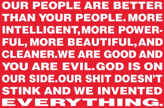 Untitled Our people are better than your people by Barbara Kruger contemporary artwork Print