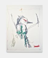 Blue Jay by Lera Derkach contemporary artwork mixed media painting