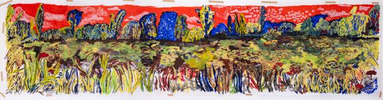 Autumn in Giverny by Banele Khoza contemporary artwork Works on Paper
