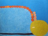 Being supported by one layer of the sky by Nobuko Watabiki contemporary artwork painting works on paper