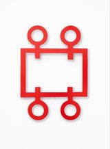 16 Rechteck  4 Osen rectangle  4 eyelets wall object by Dorothea Forster contemporary artwork sculpture