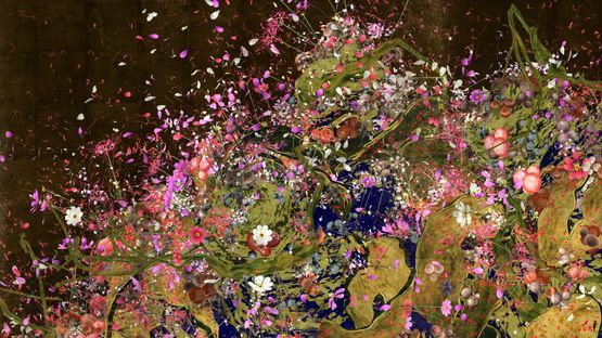 Ever Blossoming Life II - A Whole Year per Year Gold by teamLab contemporary artwork Moving Image