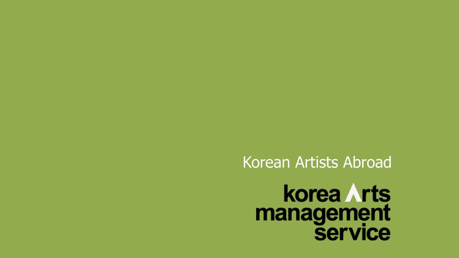 Korean Artists Abroad by KAMS