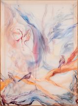 In Raum gebenden Zeit  fragmente und Mehrklange die Raum und Zeit zuruckgenben Bilderinnerungen by Jessica Grundler contemporary artwork painting textile