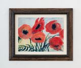 Roter Mohn Red Poppies by Emil Nolde contemporary artwork painting works on paper