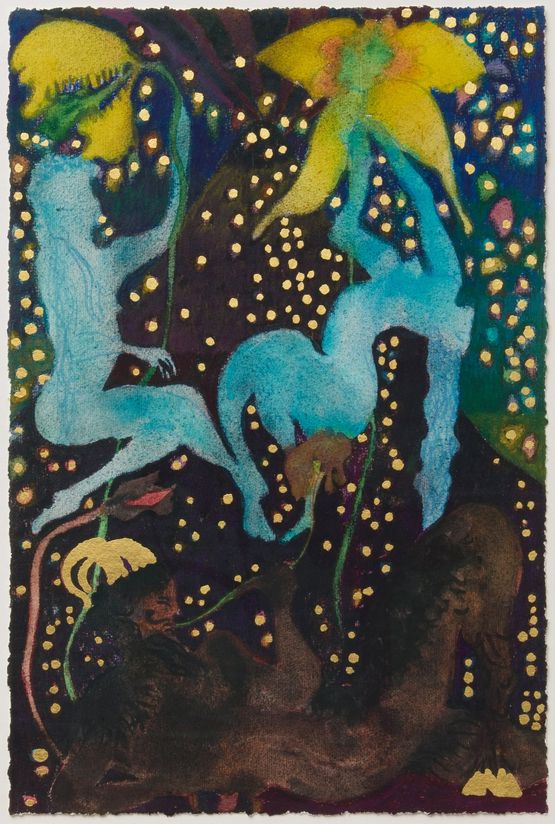 Afternoon with la Soufriere Prelude 4 by Chris Ofili contemporary artwork Print