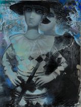 Gemini Clown by Xiong Yu contemporary artwork painting
