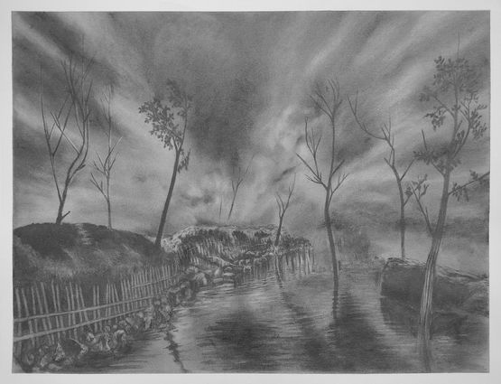 Untitled by Pranay Dutta contemporary artwork Drawing