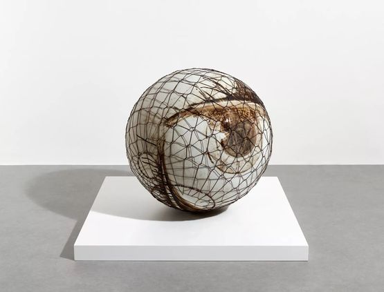 He knows all sees all cuffed eye by Ana Lupas contemporary artwork Sculpture