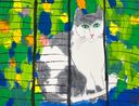 Peek through the Curtains by Walasse Ting contemporary artwork Painting