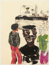 Fast cash by Walter Price contemporary artwork painting works on paper drawing