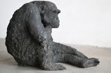 Chimpanzee by Davide Rivalta contemporary artwork sculpture
