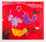 with red relief by Tom Polo contemporary artwork painting