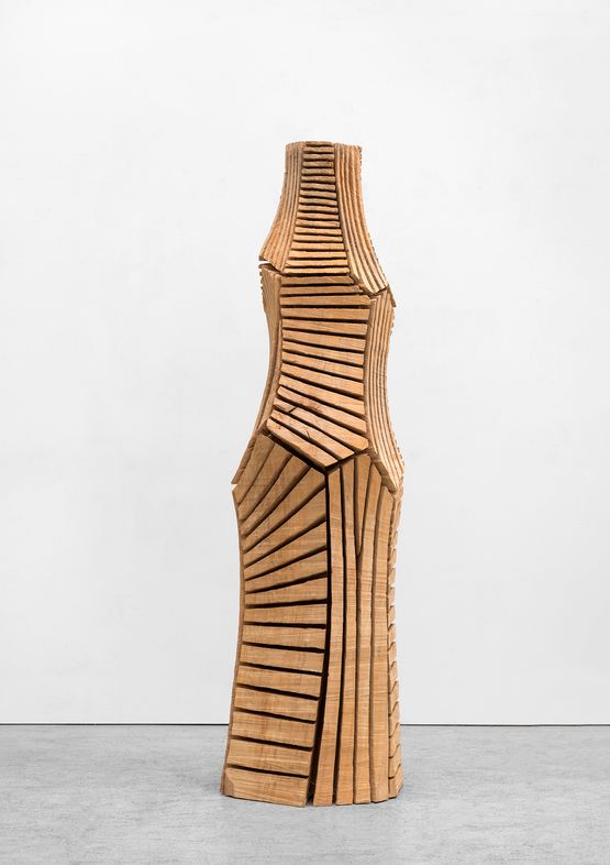Cut Column by David Nash contemporary artwork Sculpture