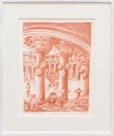 LA COUR DE LA VILLA AUX IDOLES by Herve Di Rosa contemporary artwork drawing works on paper