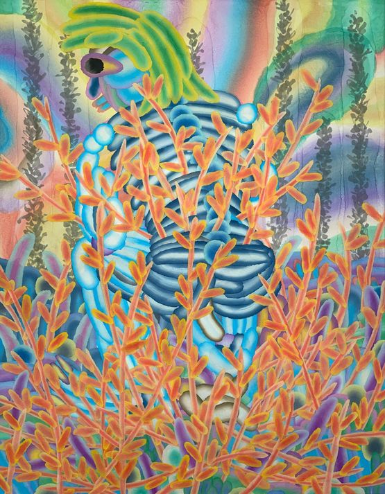 Im making a gift in your beautiful garden by June Hwajung contemporary artwork Works on Paper