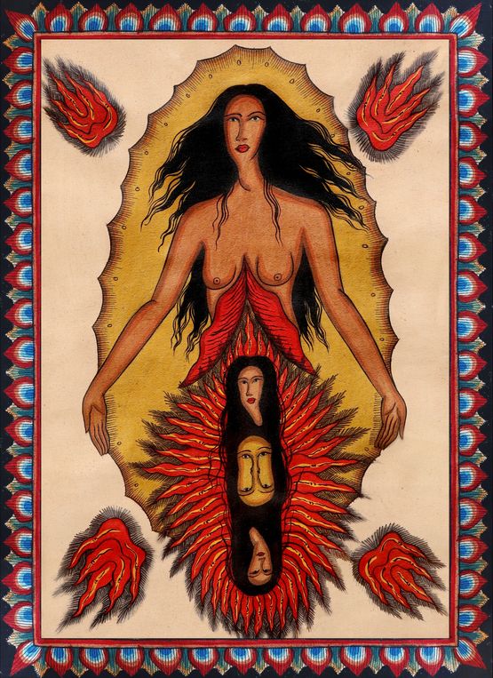 Fragments from Book of Fire 6 by Citra Sasmita contemporary artwork Painting