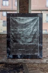 Olive Drab Heavyweight Canvas Tarp Black by Gardar Eide Einarsson contemporary artwork mixed media