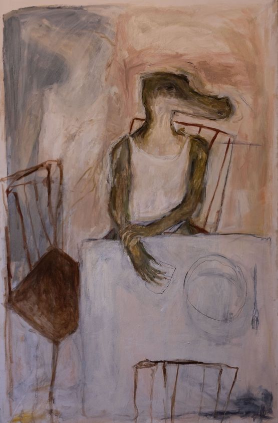 A Table For Two by Layla Andrews contemporary artwork Painting