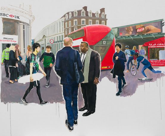 Hello London-2 by Zhu Jia contemporary artwork Painting