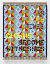IN SUCH TIMES CLOWNS BECOME WITNESSES by Jeffrey Gibson contemporary artwork sculpture mixed media