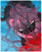The Crowd by Yue Minjun contemporary artwork painting