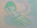 Strong girl rests too by Yeo Kaa contemporary artwork Painting