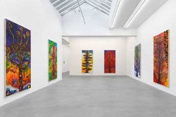 Contemporary art exhibition Shara Hughes Tree Farm at Galerie Eva Presenhuber Waldmannstrasse Zurich Switzerland